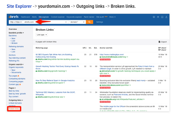 Finding Broken backlinks to repair is one of many backlinking strategies for 2020