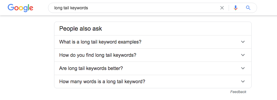 Include the People Also Ask box in your keyword research because it holds many clues for keyword options