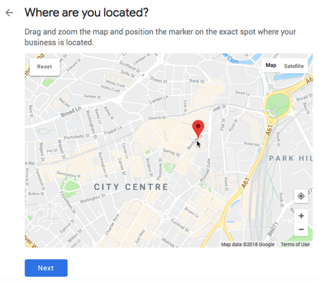 Google Map and Marker selection for your business to have accurate details in your local SEO for small businesses
