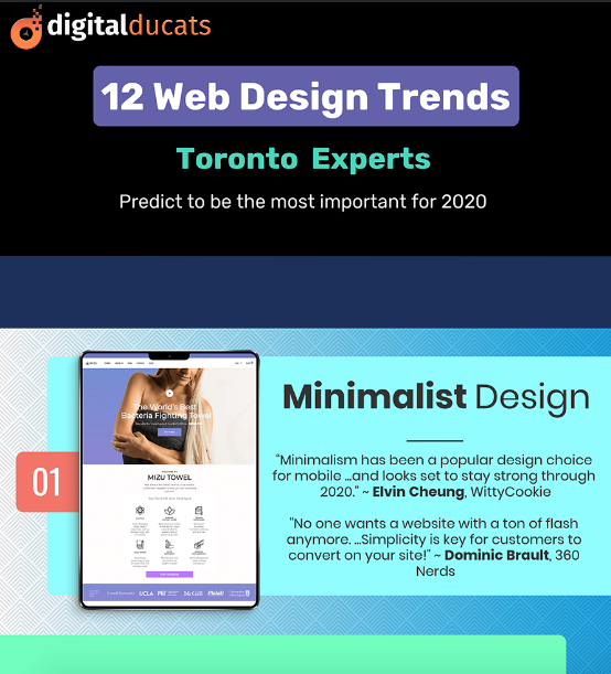 Web design trends infographic sample on local expert roundup