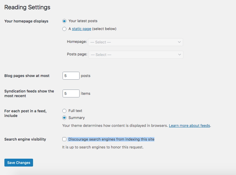 Check to see your WordPress settings are not set to noindex