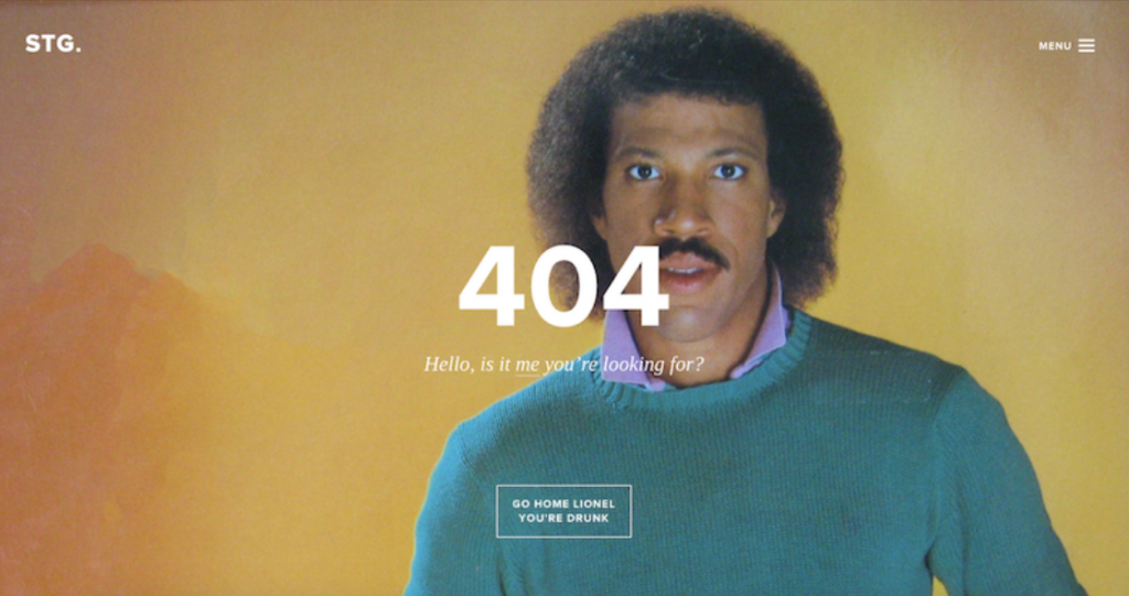 Example of funny 404 not found page