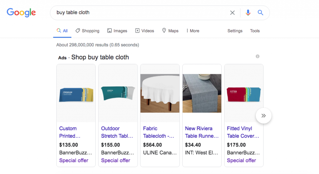 Example of transactional intent when identifying your search intent optimization