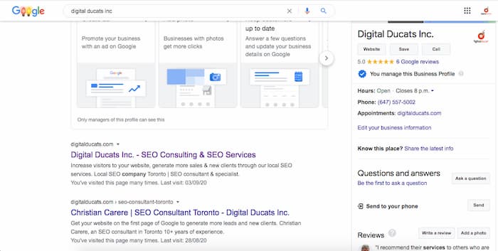 Use the Q & A features on your GMB profile ot answer commonly asked questions to encourage engagement-an SEO strategy