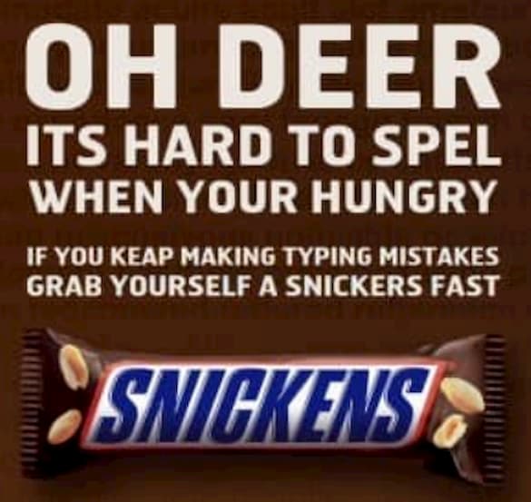 Snickers pay per click marketing strategy was to optimize for misspelled words