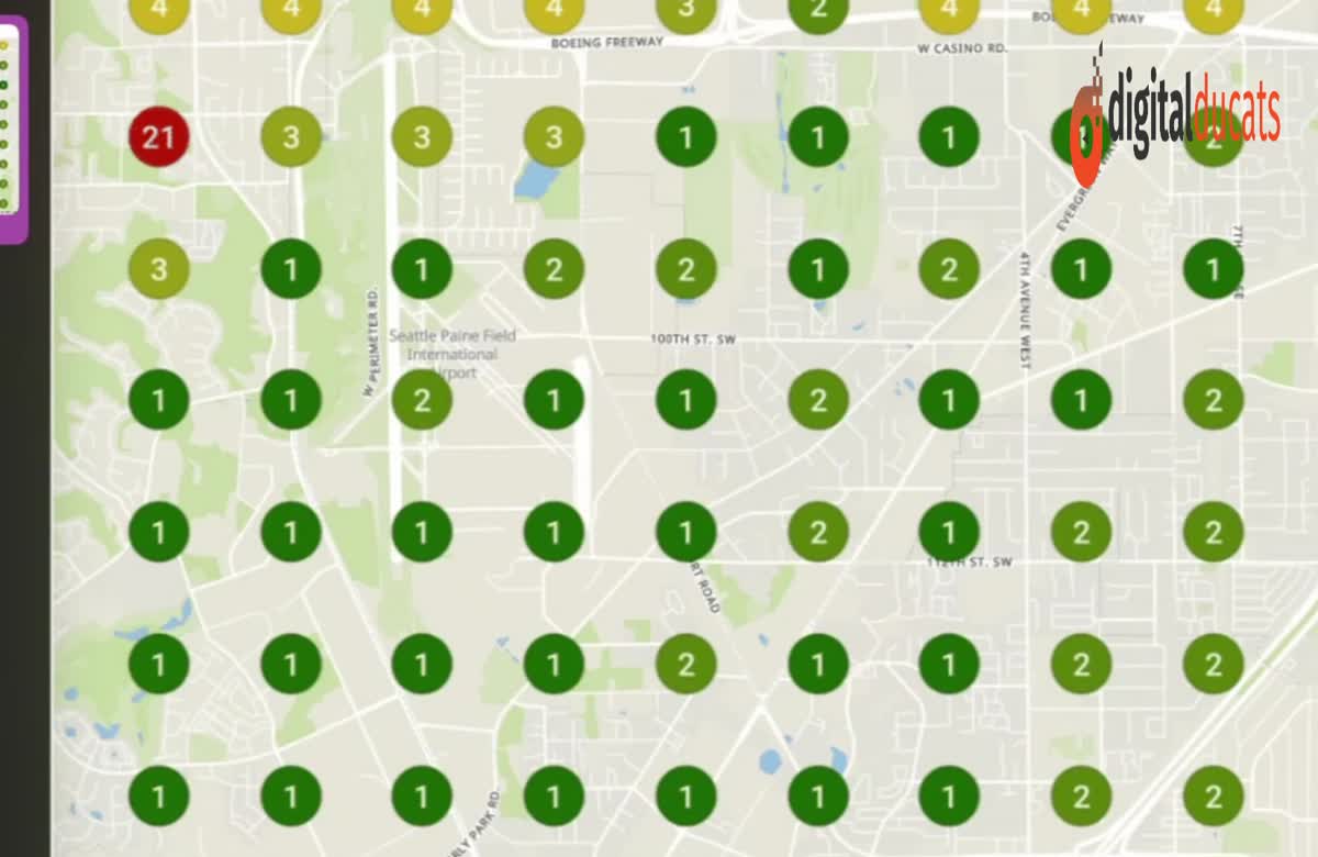 Ranking grid for a second keyword showing mostly first position results after the cleanup